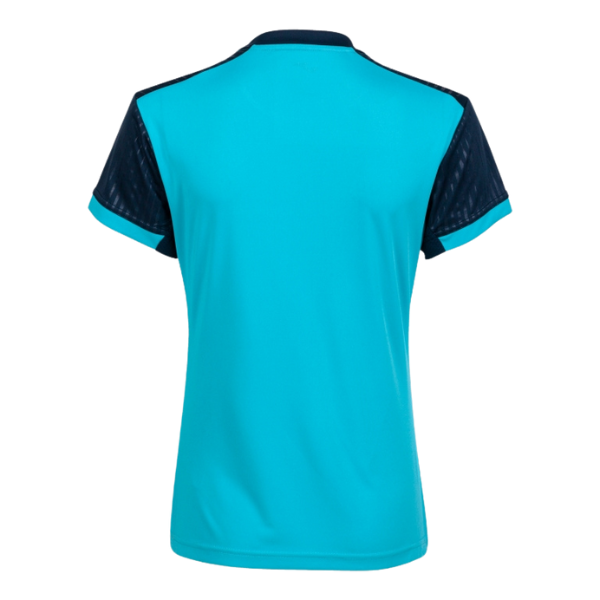 MONTREAL SHORT SLEEVE T-SHIRT FLUOR TURQUOISE-NAVY (WOMANS)